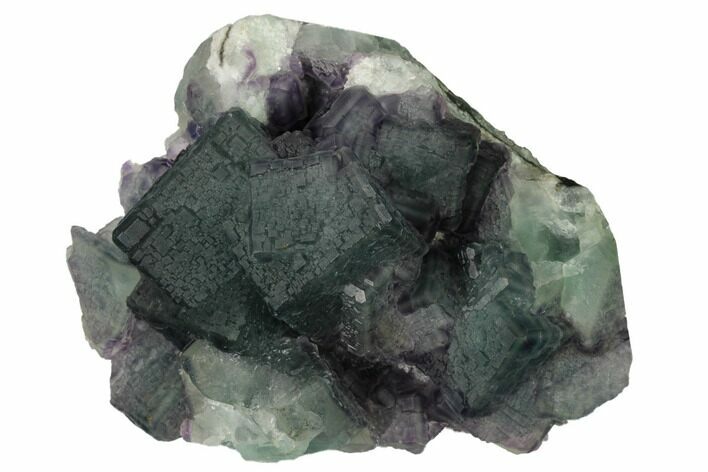 Pristine, Multicolored Fluorite Crystals on Quartz - China #164037